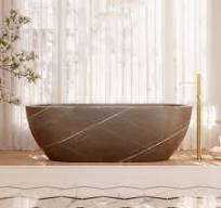 Zurich Baignoire en marbre Grey Pietra