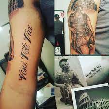 5.0 out of 5 stars 3. Veni Vidi Vici I Came I Saw I Conquered And A Roman Gladiator Kneeling Before The Colosseum Arm Tattoos For Guys Arm Tattoos Tattoos
