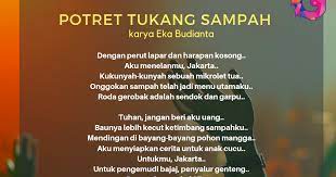 Perayaan hari peduli sampah nasional di banjarmasin berlanjut pada minggu, 15 april 2018. Puisi Potret Tukang Sampah Puisi Favorit Dalam Lomba Baca Puisi Hpsn 2019