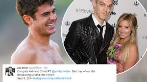Maybe you would like to learn more about one of these? Zac Efron Congratulates Co Star Ashley Tisdale On Her Wedding Via Twitter While Filming Topless Scenes In La Mirror Online