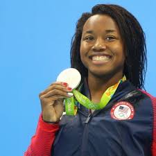 Simone Ashley Manuel is an Olympic swimmer who holds three world records.  At the 2016 Rio Olympics she became the first African American woman to  receive a gold medal in swimming. 🥇🏊🏾🥈 @
