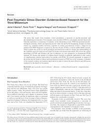 Pdf Post Traumatic Stress Disorder Evidence Based Research For The Third Millennium