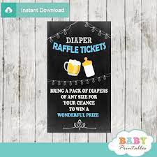 Blue Beer Bbq Diaper Raffle Tickets D159 Diaper Raffle Tickets Diaper Raffle Raffle Tickets