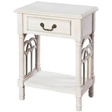 Complete your living room with the. 1 Drawer Side Table Distressed White Stylecraft Target