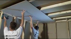 Preparation of plasterboard ceiling for painting first of all, the ceiling must be primed (preferably with acrylic primer) after the first coat is dry, begin to plaster up seams and screws with undercoat putty How To Install Plasterboard Part 3 Ceilings And Walls Youtube