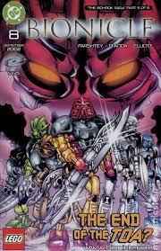 Bionicle was a series of sets sold by lego with a storyline to promote them. Bionicle 2001 Comic Books