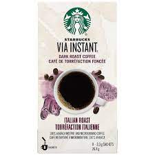 Just tear open a packet of starbucks via instant italian roast coffee, add hot water, wait 10 seconds and stir. Starbucks Via Ready Italian Roast Brew Coffee 8 Pack Staples Ca