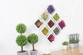 3d Artificial Plant Simulation Flower Frame Wall Decor Home Garden Wall Hanging Flower At Banggood S Artificial Plants Decor Artificial Plants Plant Wall Decor