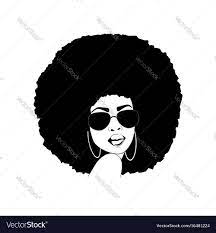 Beautiful Silhouette Portrait Of A Retro African American Young Woman With An Afro Hairstyle Sunglasse African American Tattoos Afrocentric Art Black Girl Art