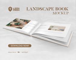 How to make a free landscape book mockup? Free Landscape Book Mockup Free Mockup Download