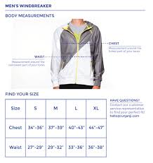 mens windbreaker size chart janji