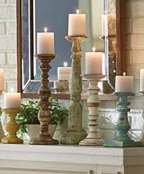 Target/home/wood candle pillar holders (718)‎. Set Of 5 Rustic Candlestick Pillar Holders Antiqued Colorful Distressed Wood Ebay