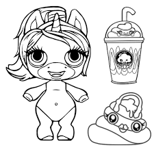 Printable lol surprise coloring pages. Poopsie Surprise Coloring Unicorn Poop Slime