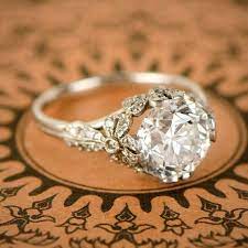 Vintage Old European Diamond Engagement Ring Edwardian Style Platinum Engagement Ri Antique Engagement Rings Vintage Engagement Rings Best Engagement Rings