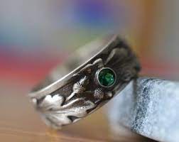 Druid Wedding Band Men S Silver Oak Leaf Acorn Ring Etsy Leaf Wedding Band Oak Leaf Pagan Jewelry