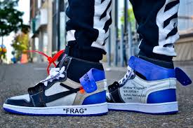 Louis Vuitton X Off White X Air Jordan 1 Customs Mens Customizer Imagines A Virgil Abloh X Fragment Design X Nike Air Jordan 1 Sneakers Men Fashion Off White Shoes Comfortable Mens Shoes