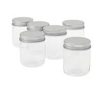 6 Count 8 oz Plastic Mason Jars with Lids by Celebrate It - Food Safe  Plastic Storage Container for Food and Craft Supplies - 1 Pack