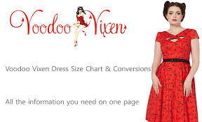 Voodoo Vixen Dress Size Chart Voodoo Vixen Clothing Size