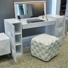 Vig Furniture Eva White Lacquer Vanity Table Bedroom Vanity Table Bedroom Vanity Set Vanity Table
