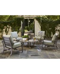 Furniture Tara Outdoor Chat Set Collection With Sunbrella Cushions Created For Macy S Reviews Furniture Macy S Patio Furniture Makeover Outdoor Seating Set Outdoor Seating