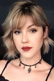 It is such a cool combination with the chic bob and the modern bangs. 27 Easy Short Hair With Bangs Styles