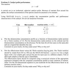 The modulus function has a many:1 mapping, and therefore there is no inverse function. Problem 3 Catalyst Pellet Performance The Reactio Chegg Com
