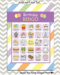 Bingo Cards For Kids Printable Printable Kid S Birthday Party Bingo Cards 20 Unique Etsy Printables Kids Kids Party Games Bingo Cards