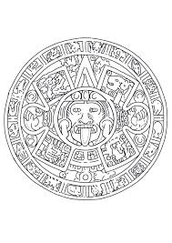 Mayan Calendar Outline Mayan Calendar Outline Peace Symbol