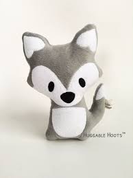 Birth Announcement Stuffed Animal Fox Stuffed Fox Grey Plush Fox Gray Fox Stuffed Animal Kawaii Plush Woodland Fox Personalized Stuffed Animal Birth Announcement By Thehuggablehoots O