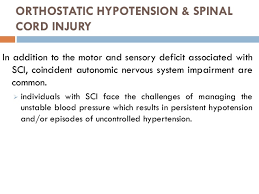 Orthostatic Hypotension In Patients With Spinal Cord Injury A Case Pr