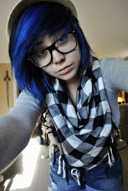 Guy with blue trendy messy hair. Electric Blue Hair Emo And F4lconpunch Image 417946 On Favim Com