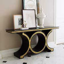 Dark walnut standard rectangle wood console table with storage made from solid pine wood, the console table made from solid pine wood, the console table is perfect for showing off your photos and decor. Living Room Decorating Ideas Modern Console Tables To Have