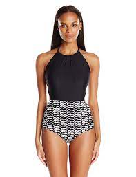 Junior S Sorority Girl Magen High Neck Strappy Back One Piece Swimsuit Jet Black Cm12djwo9ib Women S One Piece Swimsuits One Piece Swimsuit One Piece