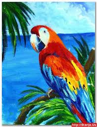 Acrylic Bird Paintings On Canvas Acrylic Paintings Of Parrots Simple Acrylic Paintings Watercolor Paintings For Beginners Bird Painting Acrylic