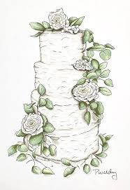 Wedding Cake Drawing Cake Illustration Custom Cake Drawing Etsy In 2020 Wedding Cake Drawing Cake Drawing Wedding Cake Illustrations