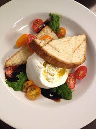 Creamy Imported Burrata Heirloom Tomatoes Charred Scallion Puree Extra Virgin Olive Oil Grilled Crostini And A Dash Of Pepp Food Stuffed Peppers Gastronomy