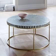 Striped Bone Inlay Coffee Table Coffee Table Coffee Table White Antique Coffee Tables