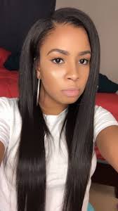 Start at the crown and comb forward. Side Part Sew In Sew In Hairstyles Weave Hairstyles Straight Weave Hairstyles
