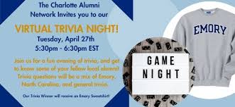 This covers everything from disney, to harry potter, and even emma stone movies, so get ready. Emory University Charlotte Network Trivia Night