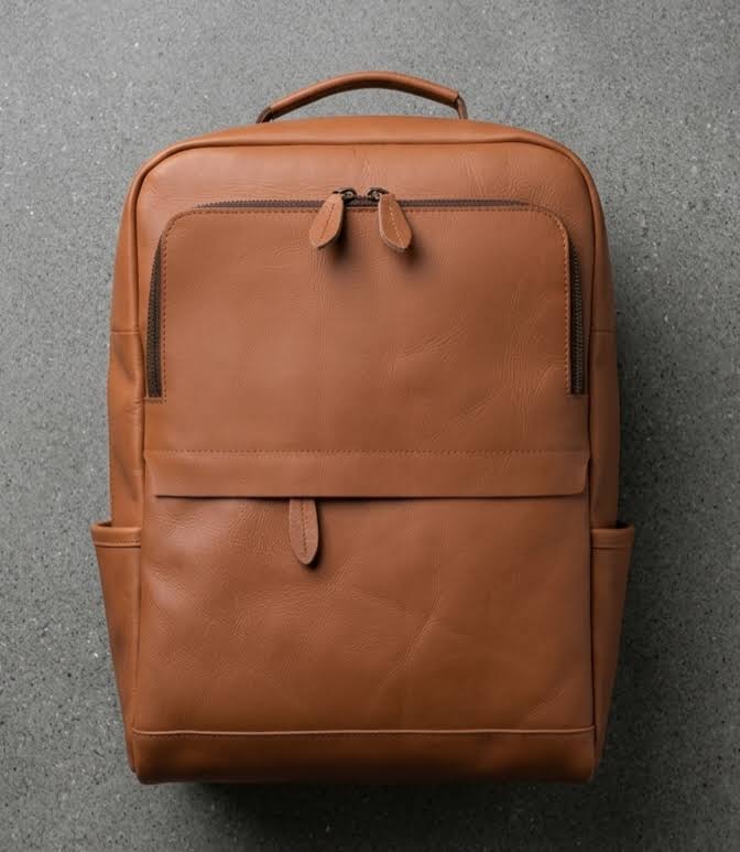 Premium Genuine Leather Backpack – Professional Office & T product image