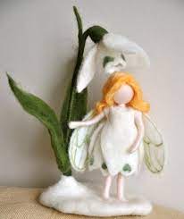 Flower Fairy Waldorf Inspired Needle Felted Doll The Snowdrop Etsy In 2021 Flower Fairy Felt Dolls Needle Felting