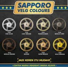 Jun 20, 2019 · warna velg yang paling diminati terutama untuk kaula muda adalah warna gold atau coklat tua. Super Bronze 735a Warna Velg Sapporo Spray Paint Cat Semprot Aerosol Shopee Indonesia