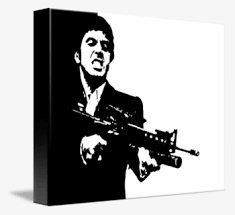 With al pacino, steven bauer, michelle pfeiffer, mary elizabeth mastrantonio. Svg Black And White Download Scarface Cult Classic Scarface Movie Poster Hd Png Download Kindpng