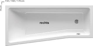 41,5 cm, raumecke links weiß 900201 205,66 €. Raumspar Badewanne 170 X 75 X 44 Cm Bad Design Heizung