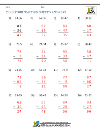 You need the free acrobat reader to view and print pdf files. 2 Digit Subtraction Worksheets