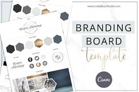 Branding Bundle Templates Canva Gold Brand Board Template Brand Board Diy Branding