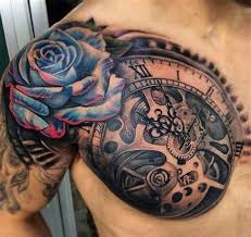 أكثر من 50 وشم Tattoo وشوم ثلاثية الأبعاد 3d فن صورة 31 Cool Shoulder Tattoos Cool Chest Tattoos Mens Shoulder Tattoo