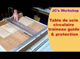 table de scie circulaire traineau et rails guide protection travail du bois 42 youtube scie circulaire guide scie circulaire scie