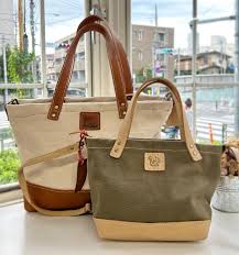 帆布 革 トート バッグ
