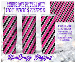 20SS 20oz Hot Pink Striped Seamless Rhinestone Pattern, Rhinestone  Template, PNG Rhinestone Guide, Sublimation Pattern,